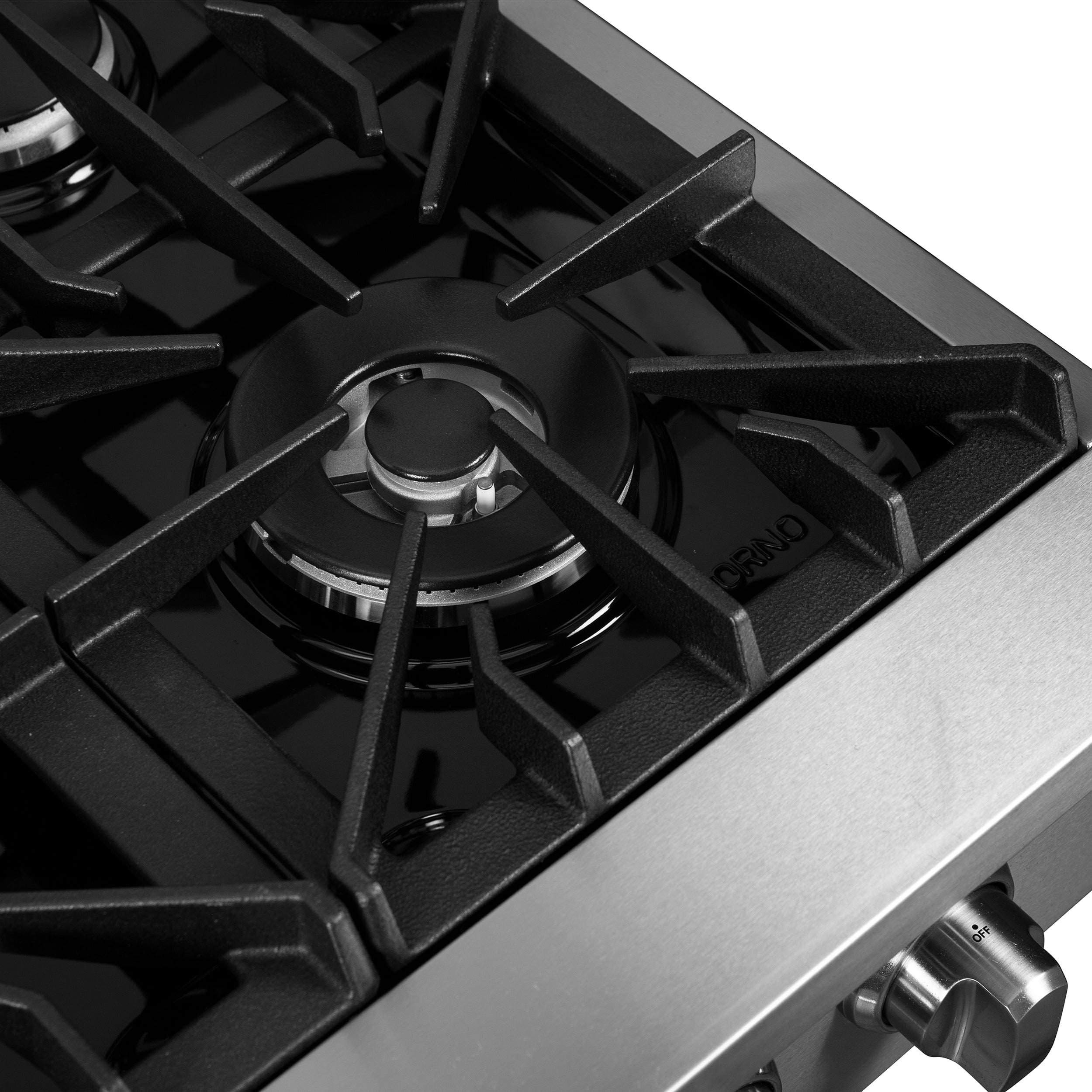 Forno Cossato Alta 48" Gas Rangetop With 8 Sealed Burners in Stainless Steel, FCTGS5737-48 I Luxury Appliances Direct