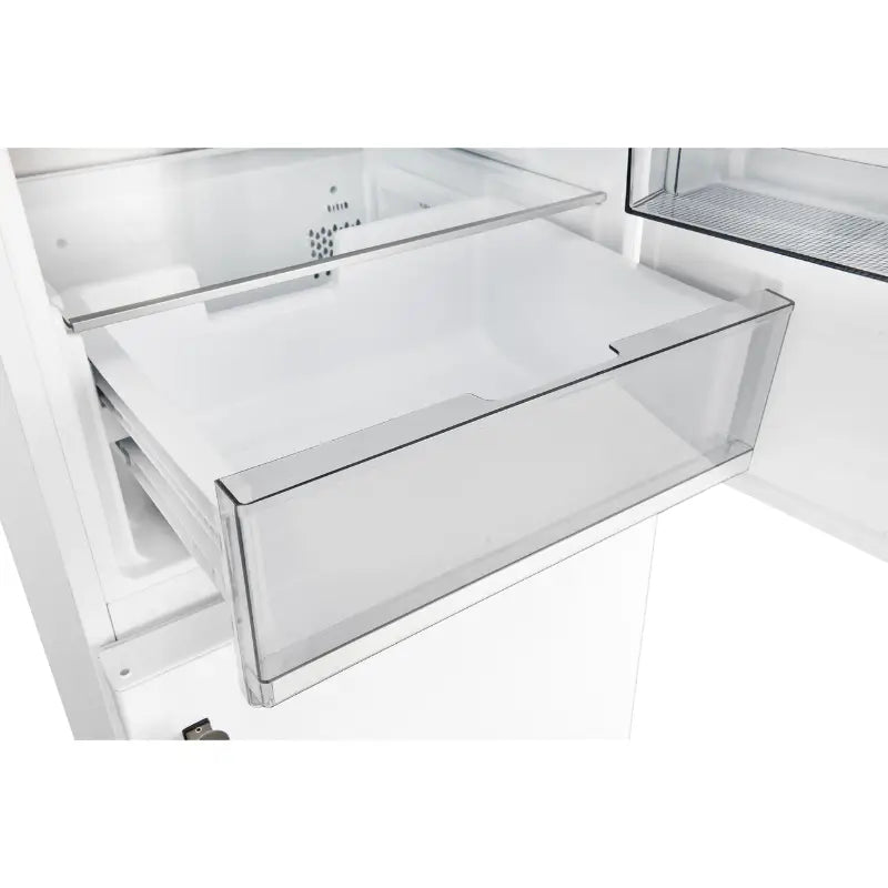 FORNO Custodia 24-Inch 10.3 Cu. Ft. Counter-Depth Bottom Freezer Refrigerator, Right Swing, White with Antique Brass Handles – FFFFD1766-24WHT-RS
