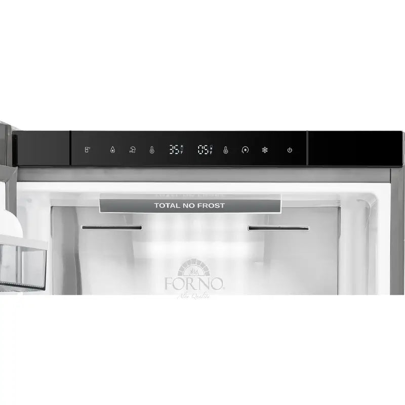 FORNO Custodia FFFFD1766-24LS 24-Inch Counter-Depth Bottom Freezer Refrigerator, 10.3 Cu. Ft., Left Swing, Ice Maker – Stainless Steel
