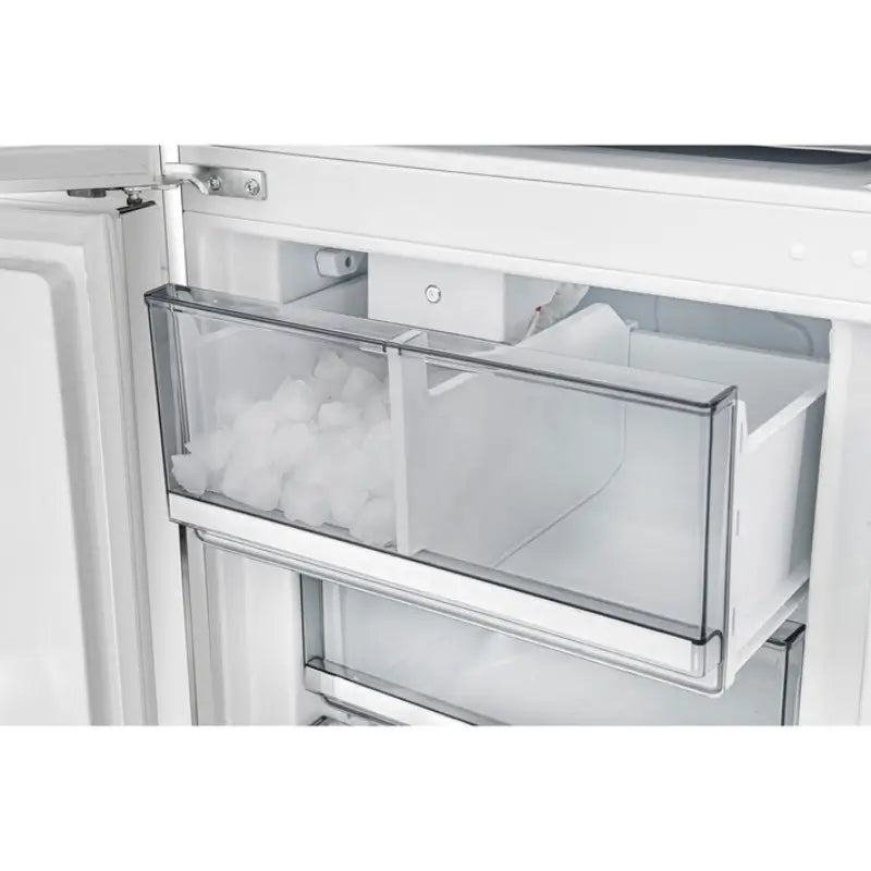 FORNO Custodia FFFFD1766-48WHT 48-Inch 20.6 Cu. Ft. Bottom Freezer Refrigerator Set with Ice Maker – White with Antique Brass Handles