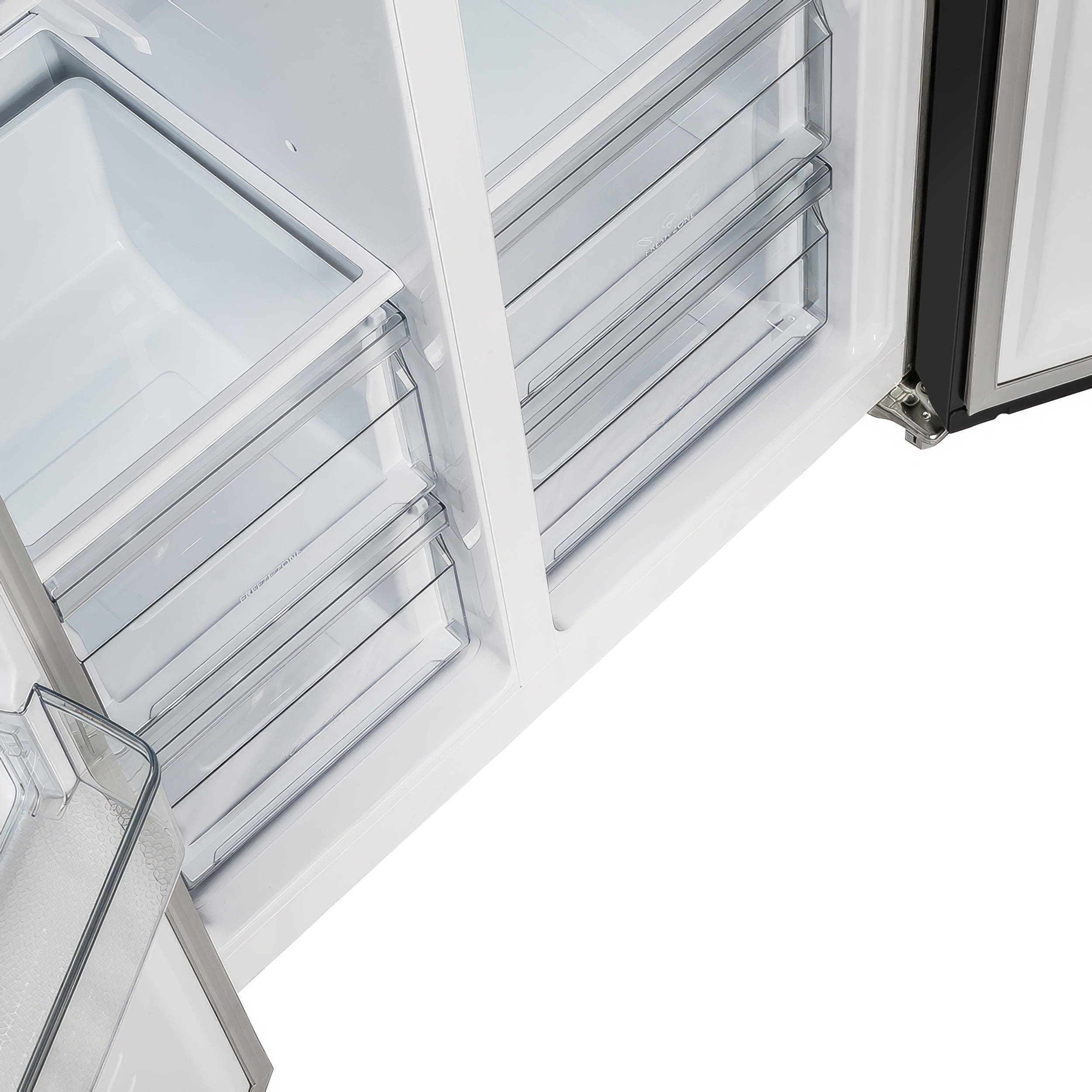 Forno Salerno Espresso 33" 15.6 cu. ft. Refrigerator in Black with Antique Brass Handles, FFRBI1805-33BLK I Luxury Appliances Direct