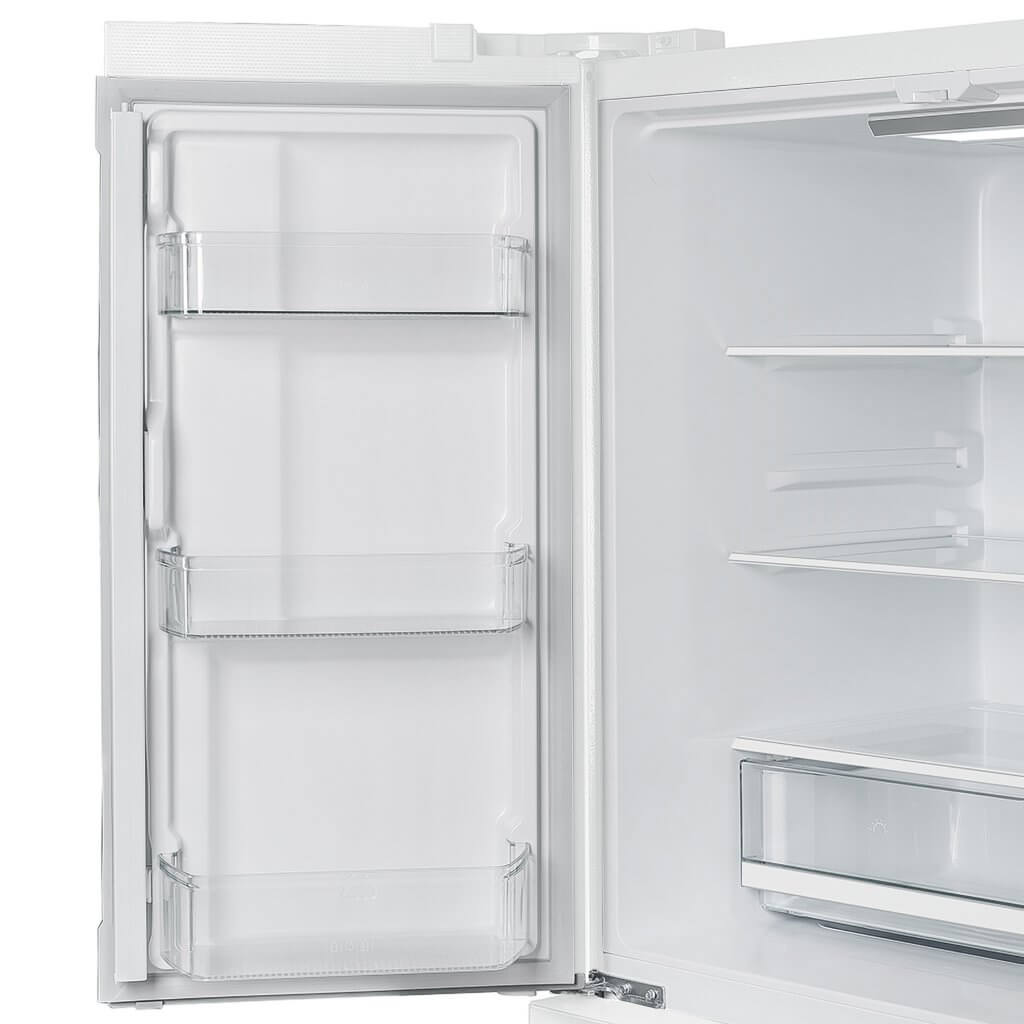 Forno Espresso Moena 36" 19.2 cu. ft. Refrigerator in White with Antique Brass and Stainless Handles, FFRBI1820-36WHT I Luxury Appliances Direct