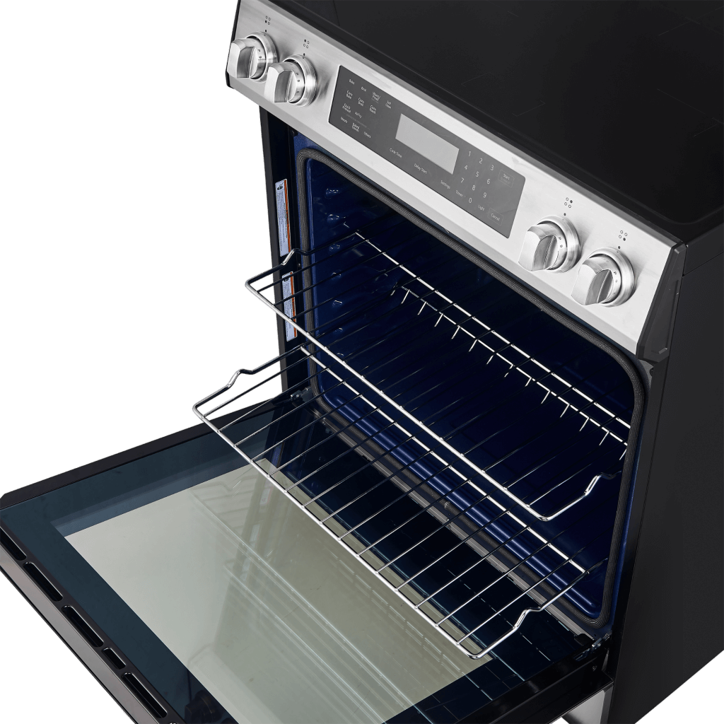 Forno Espresso Donatello 30" Induction Range with Air Fry and Self-Clean in Stainless Steel and Antique Brass Handles, FFSIN0905-30 I Luxury Appliances Direct