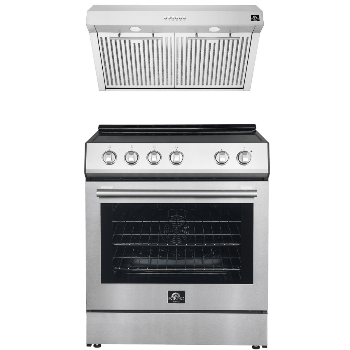 Forno Espresso Package 30-Inch Range and Hood, AP-FFSEL6012-30-S-A1 I Luxury Appliances Direct