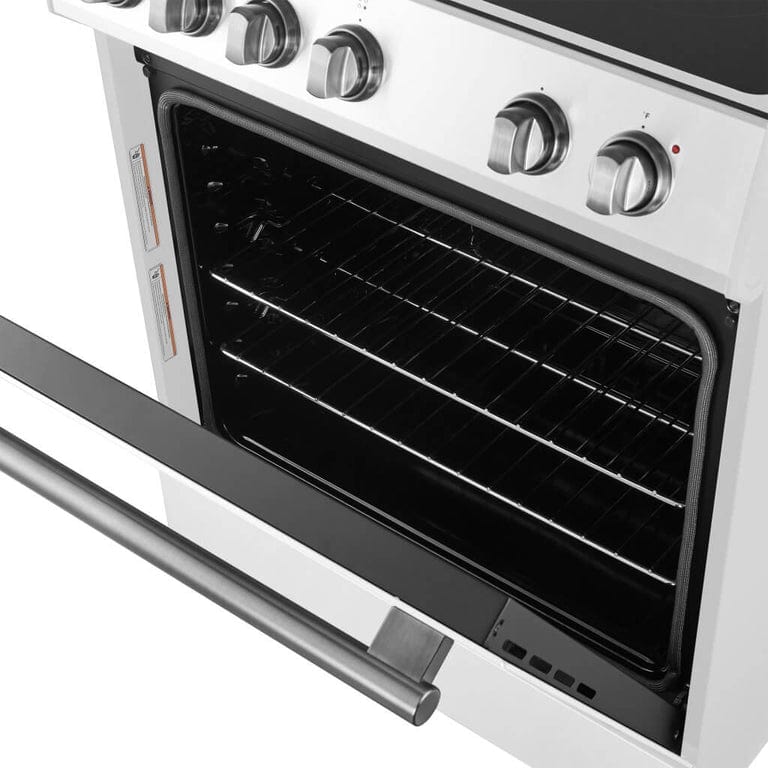 Forno Espresso Package - 30-Inch Range and Range Hood, AP-FFSEL6012-30WHT-S-A3 I Luxury Appliances Direct