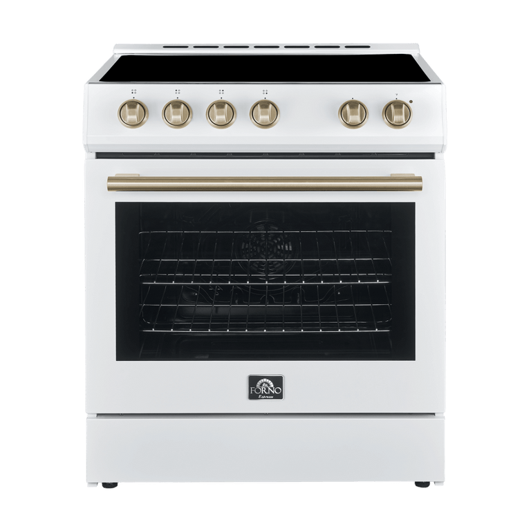 Forno Espresso Package - 30-Inch Range and Refrigerator in White AP-FFSEL6012-30WHT-A-A12 I Luxury Appliances Direct