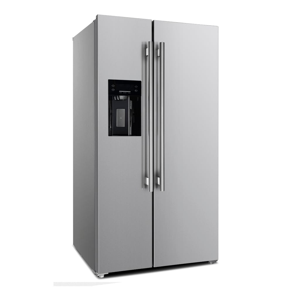 Forno Fratta 36" Side-By-Side Refrigerator With Decorative Grill FFRBI1844-40SG I Luxury Appliances Direct