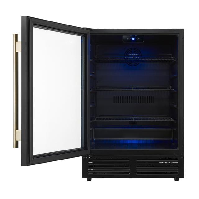 Forno Frescolino 24 Inch Black Beverage Cooler FWCDR6665-24BLK
