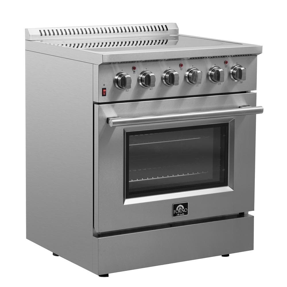 Forno Galiano 30" Freestanding Electric Range in Stainless Steel, FFSEL6083-30 I Luxury Appliances Direct