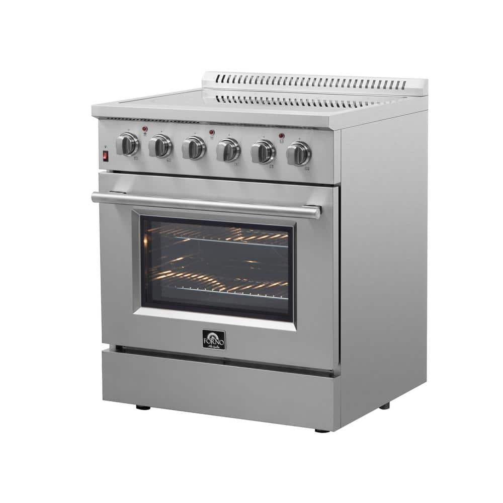 Forno Galiano 30" Freestanding Electric Range in Stainless Steel, FFSEL6083-30 I Luxury Appliances Direct