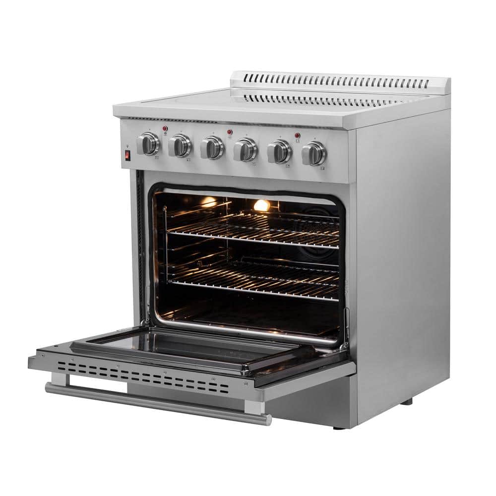 Forno Galiano 30" Freestanding Electric Range in Stainless Steel, FFSEL6083-30 I Luxury Appliances Direct