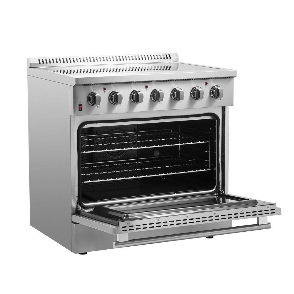 Forno Galiano 36" Freestanding Electric Range in Stainless Steel, FFSEL6083-36 I Luxury Appliances Direct