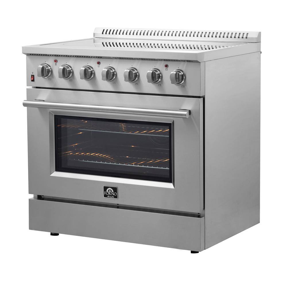 Forno Galiano 36" Freestanding Electric Range in Stainless Steel, FFSEL6083-36 I Luxury Appliances Direct