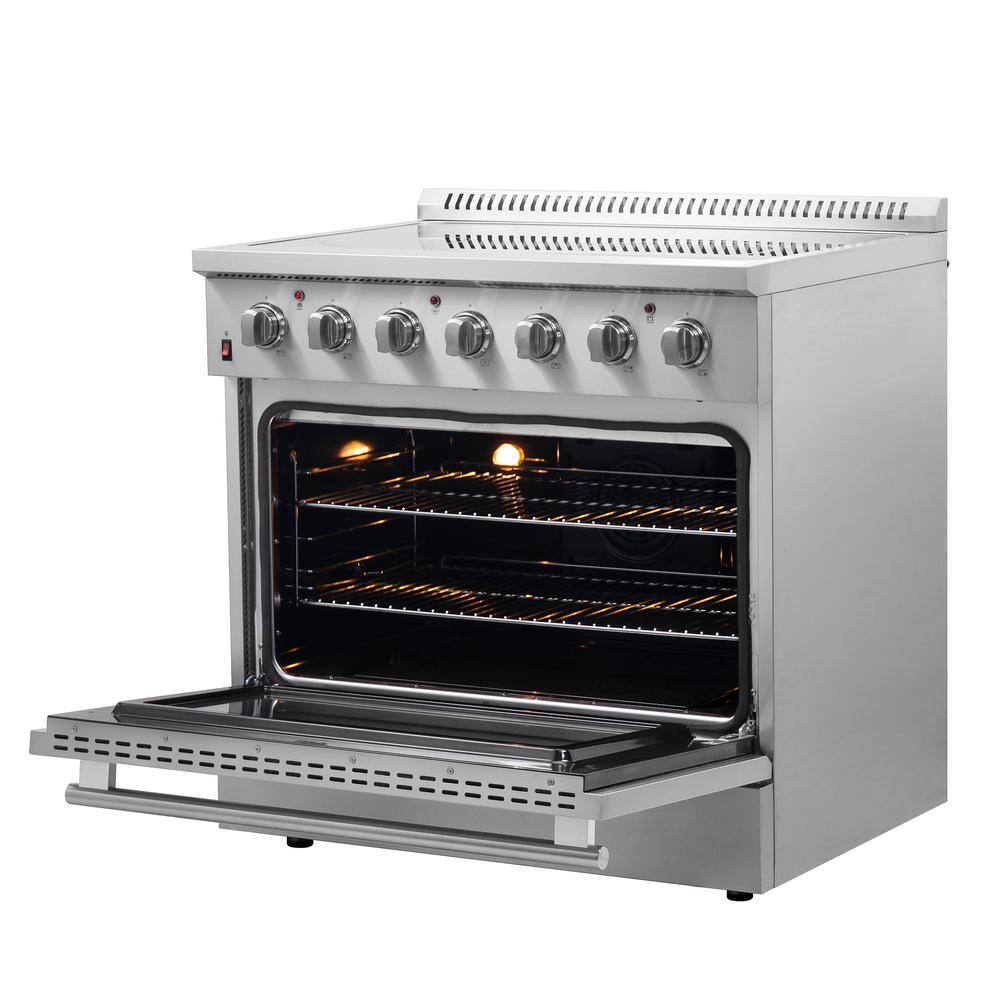 Forno Galiano 36" Freestanding Electric Range in Stainless Steel, FFSEL6083-36 I Luxury Appliances Direct