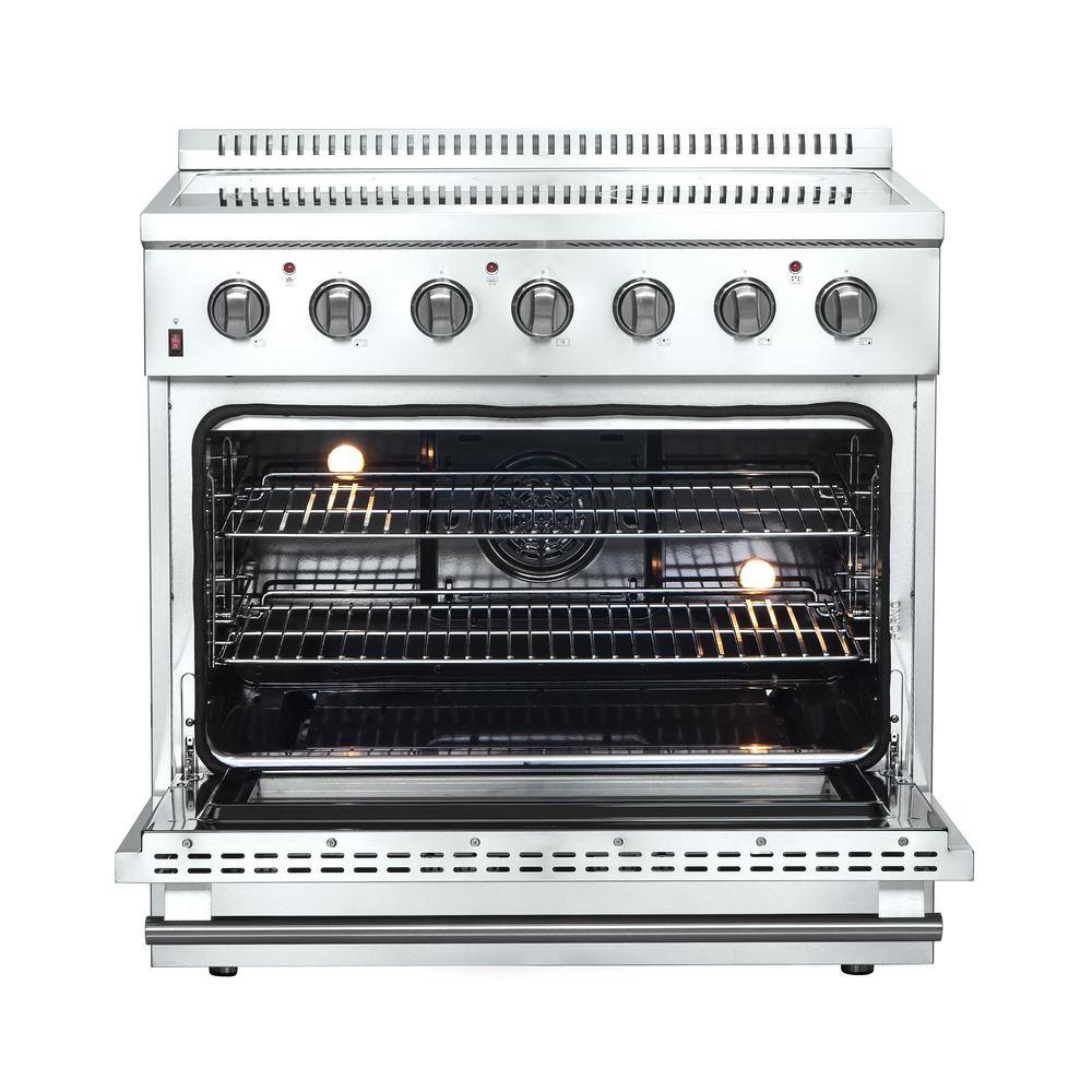 Forno Galiano 36" Freestanding Electric Range in Stainless Steel, FFSEL6083-36 I Luxury Appliances Direct