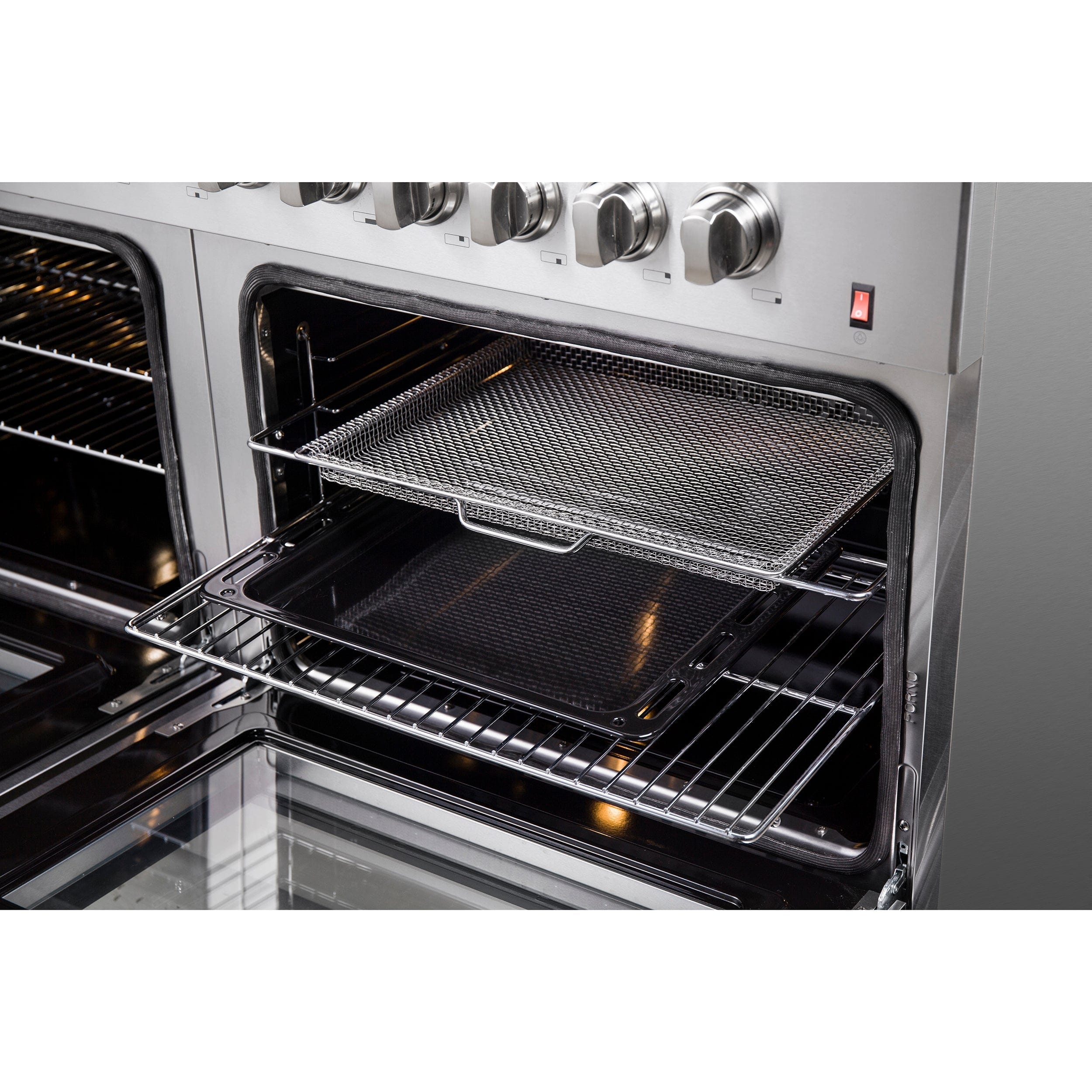 Forno Galiano 60 In. 8.64 cu. ft. Professional Freestanding Dual Fuel Range in Stainless Steel, FFSGS6156-60 I Luxury Appliances Direct