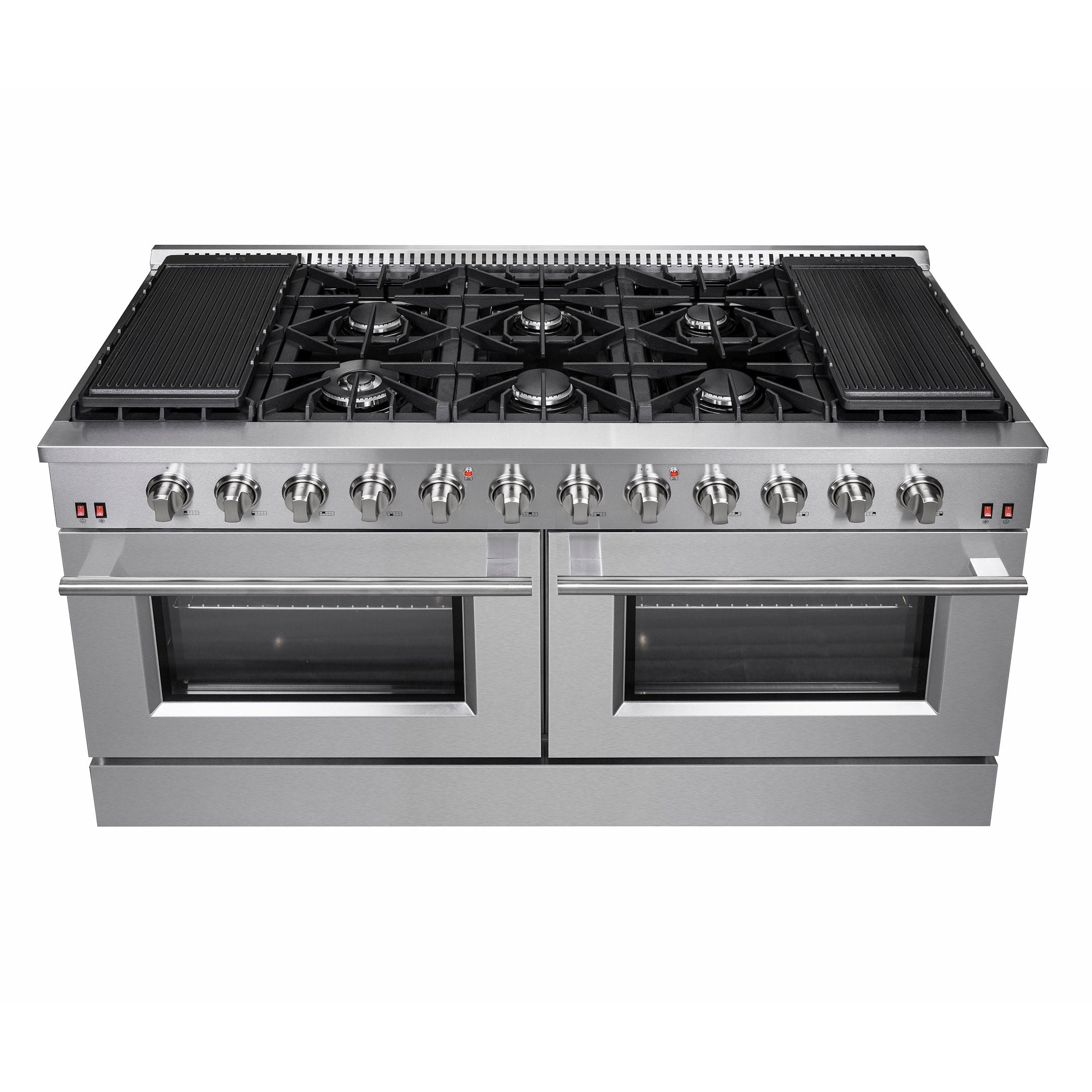 Forno Galiano 60 In. 8.64 cu. ft. Professional Freestanding Gas Range in Stainless Steel, FFSGS6244-60 I Luxury Appliances Direct