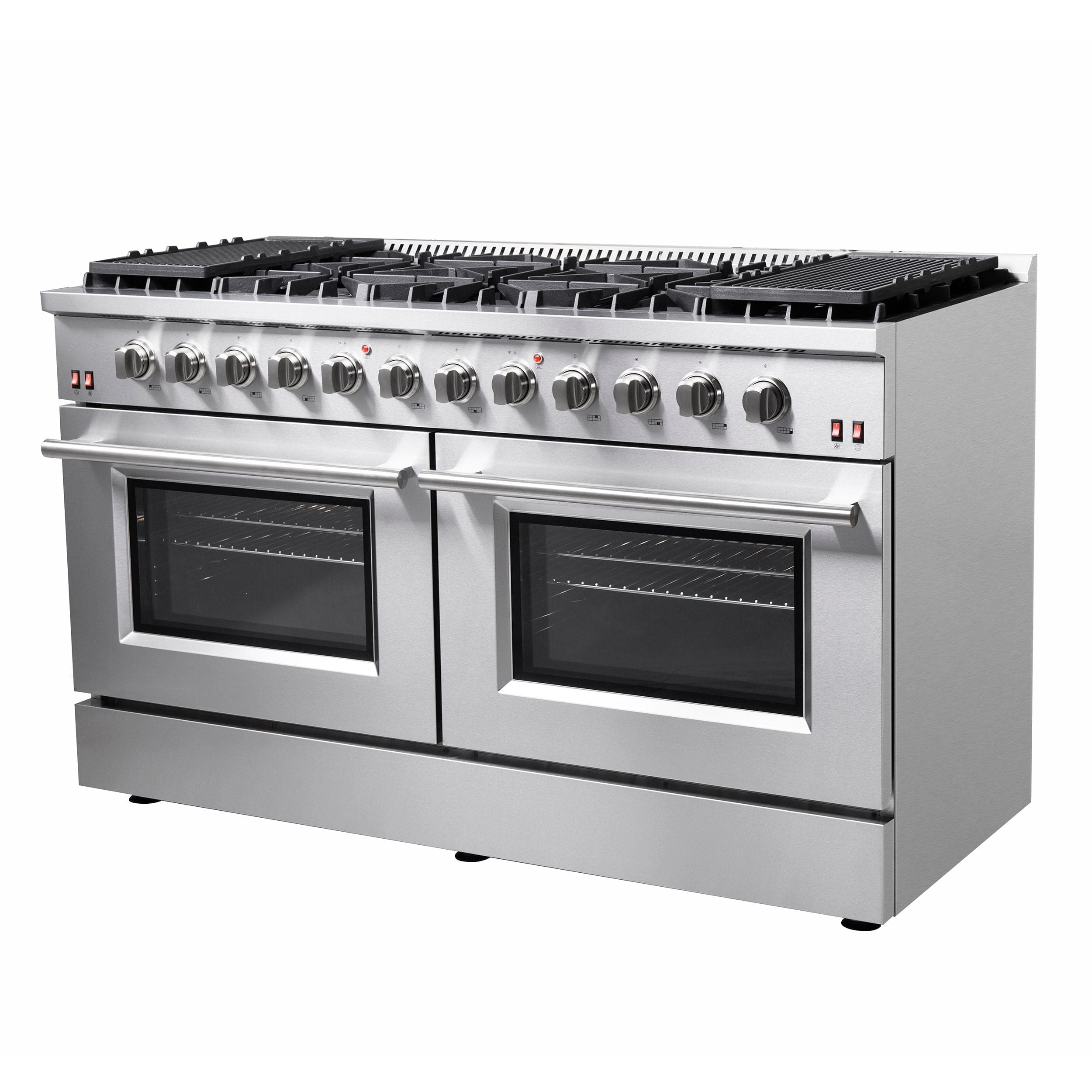 Forno Galiano 60 In. 8.64 cu. ft. Professional Freestanding Gas Range in Stainless Steel, FFSGS6244-60 I Luxury Appliances Direct
