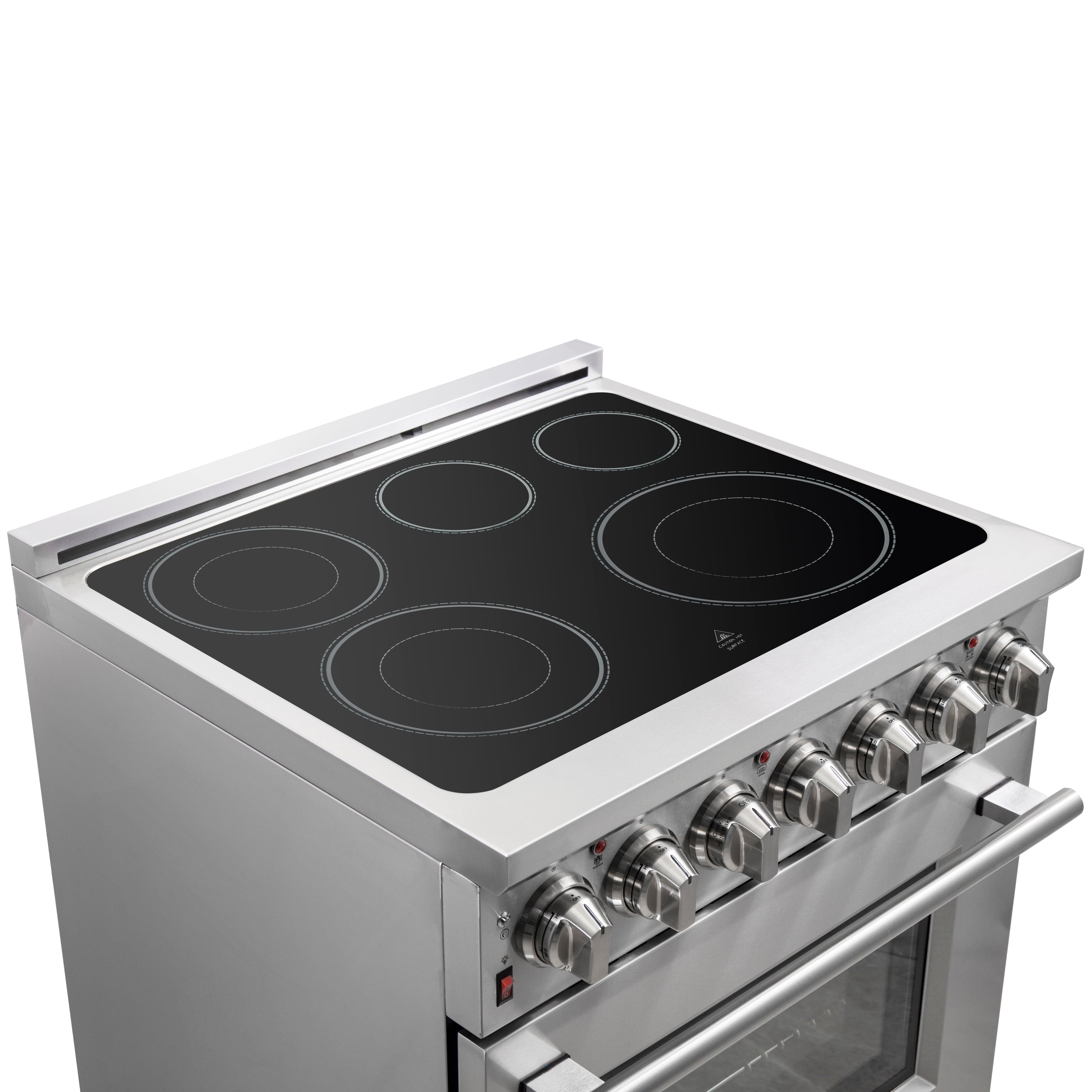 Forno Massimo 30" Freestanding Electric Range with 5 Elements, FFSEL6020-30 I Luxury Appliances Direct