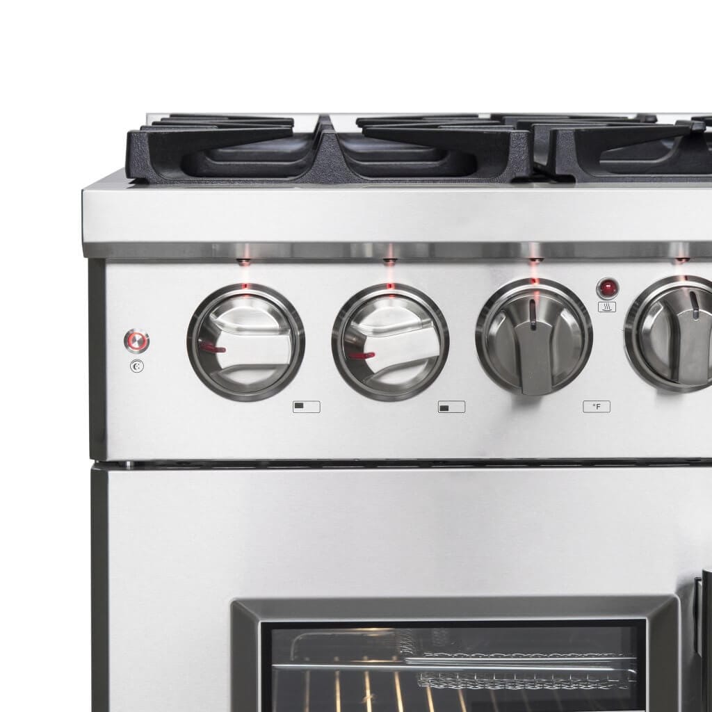 Forno Massimo 36" Freestanding French Door Dual Fuel Range with 6 Burners, FFSGS6325-36 I Luxury Appliances Direct