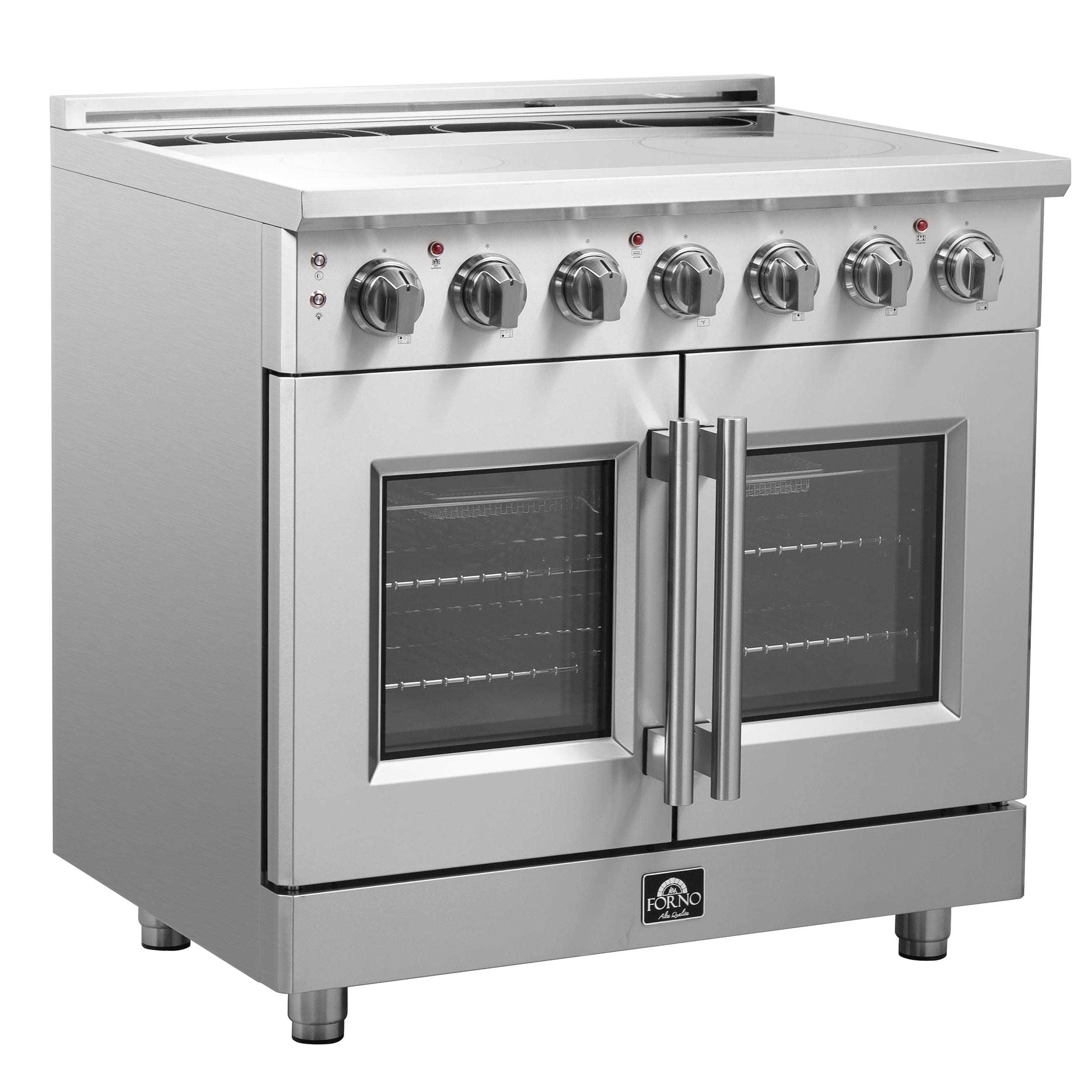 Forno Massimo 36" Freestanding French Door Electric Range with 5 Elements, FFSEL6955-36 I Luxury Appliances Direct