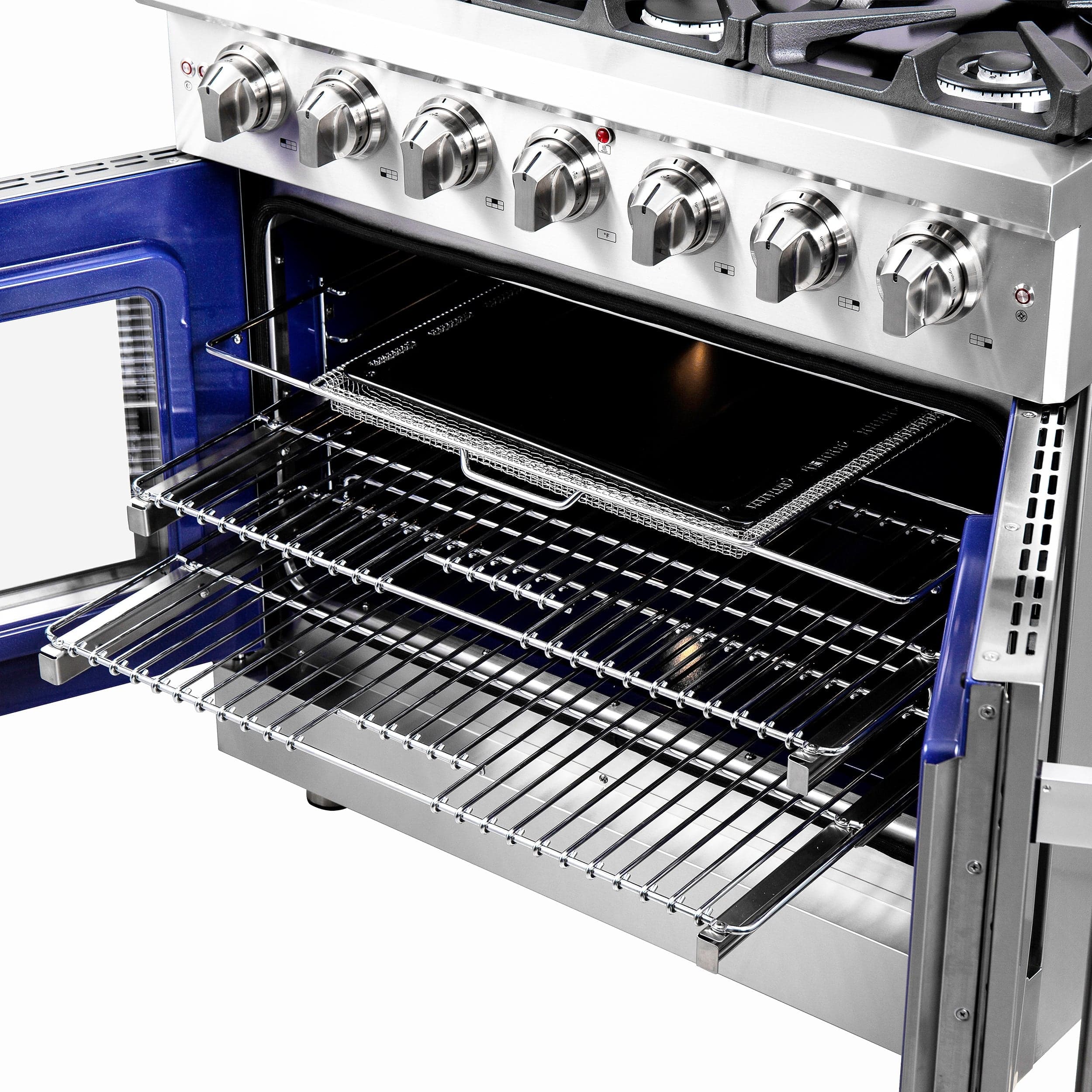 Forno Massimo 36" Freestanding French Door Gas Range with 6 Burners, FFSGS6439-36 I Luxury Appliances Direct