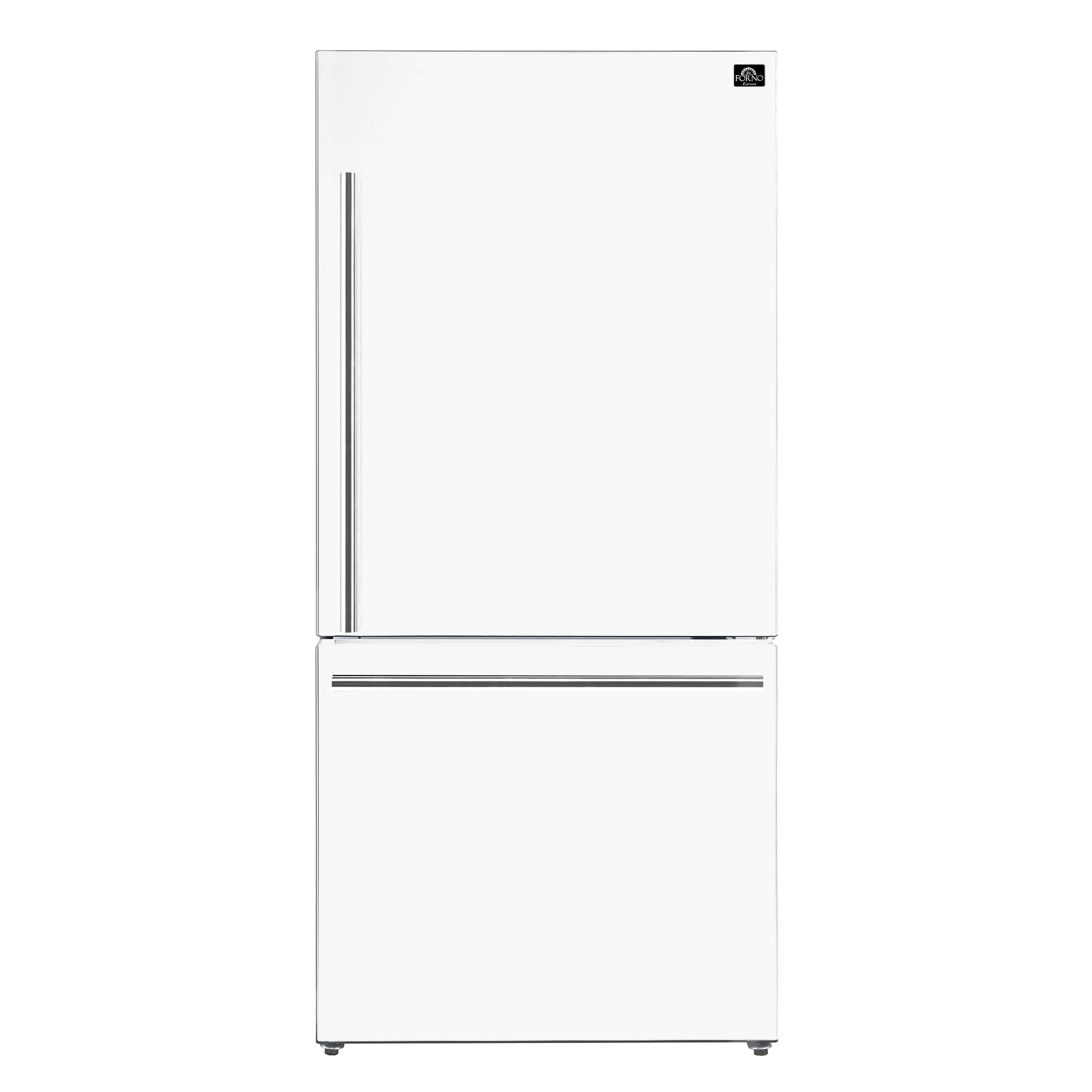 Forno Milano 17.2 Cu. Ft. Right Hinge Refrigerator Bottom Freezer FFFFD1785-31WHT I Luxury Appliances Direct
