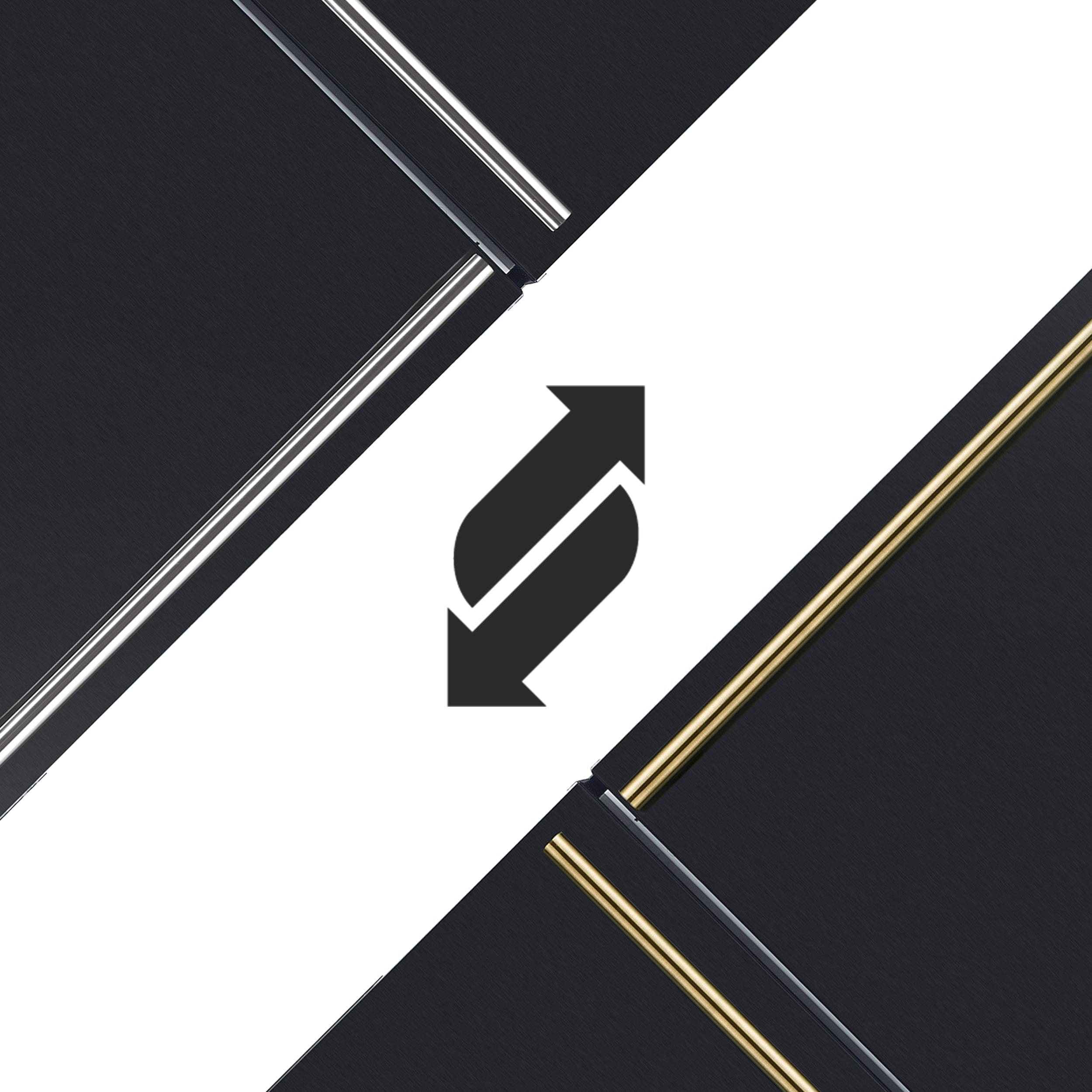 Forno Milano Espresso 17.2 Cu. Ft. Right Hinge Refrigerator Bottom Freezer FFFFD1785-31BLK I Luxury Appliances Direct