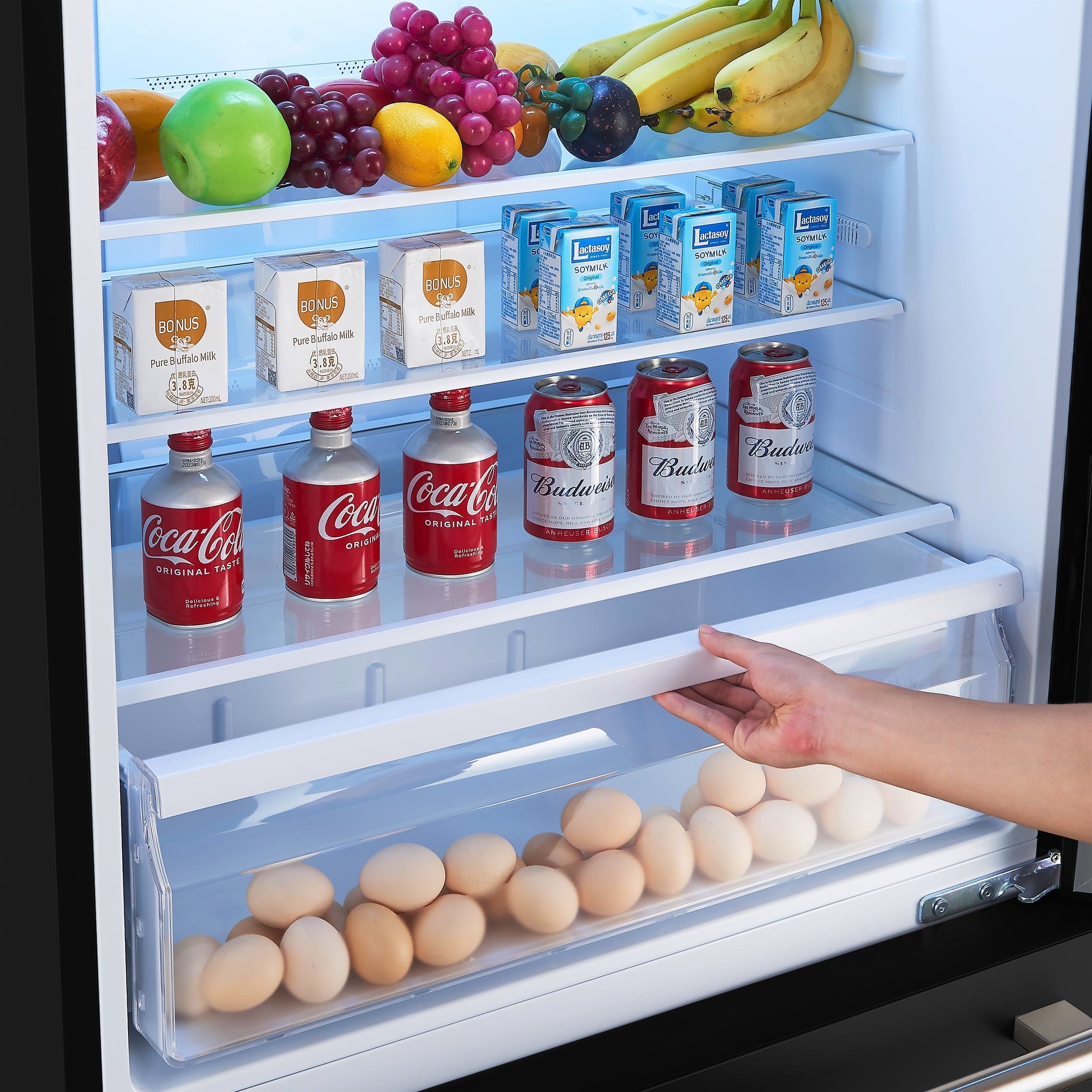 Forno Milano Espresso 17.2 Cu. Ft. Right Hinge Refrigerator Bottom Freezer FFFFD1785-31BLK I Luxury Appliances Direct