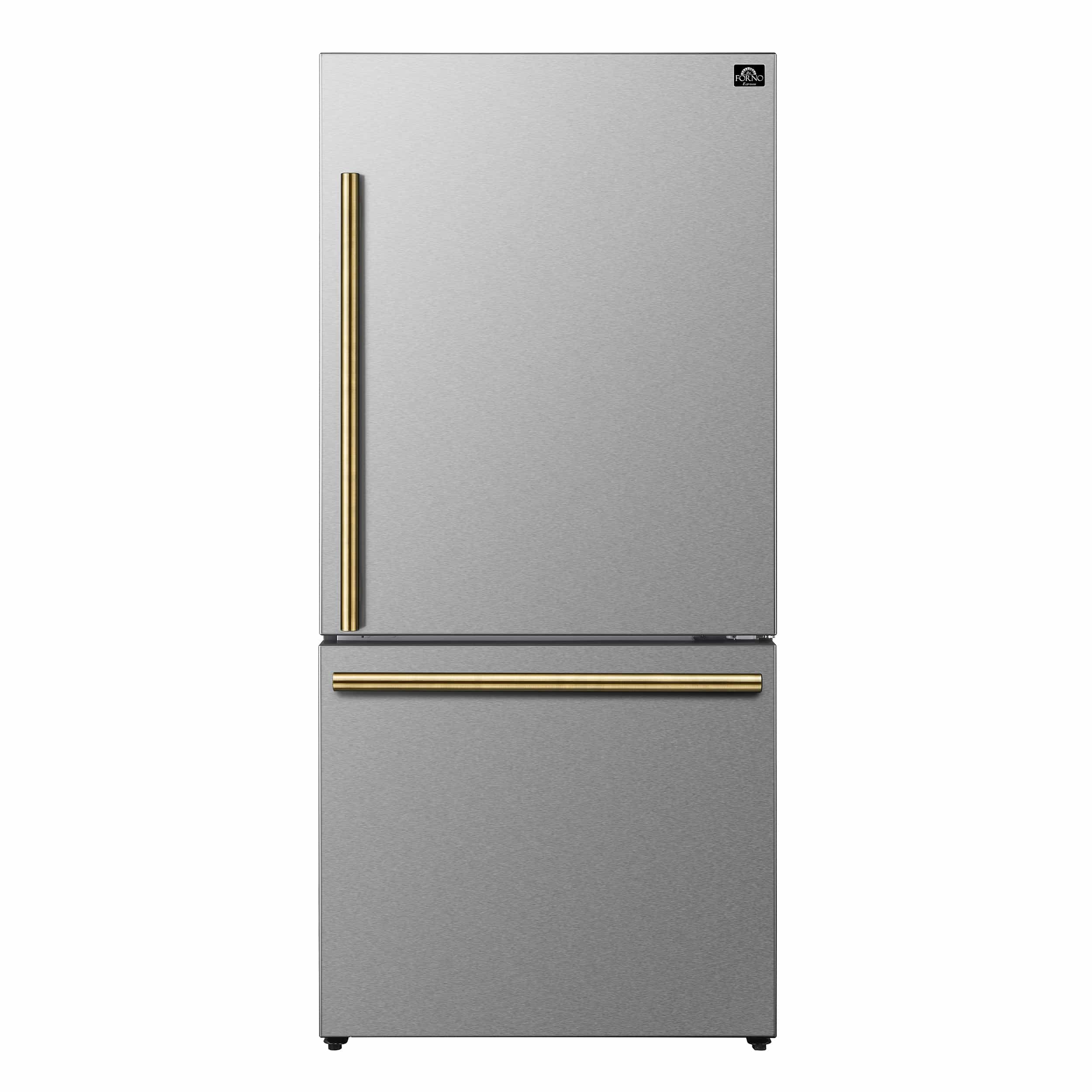 Forno Milano Espresso 17.2 Cu.Ft. Right Hinge Refrigerator Bottom Freezer FFFFD1785-31S I Luxury Appliances Direct