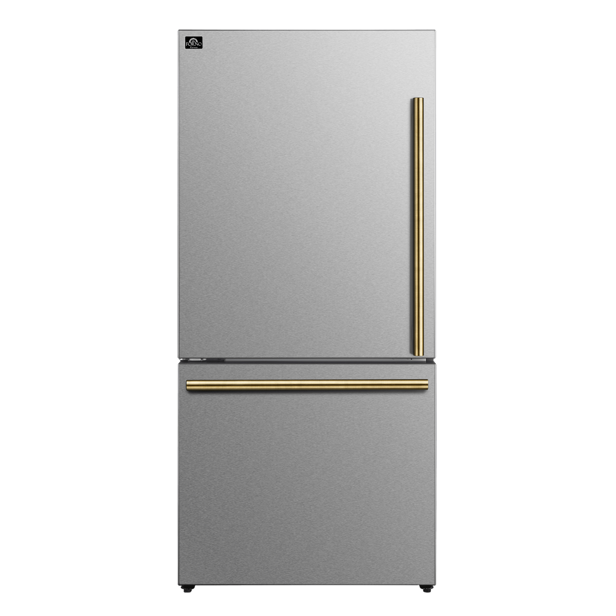 Forno Milano Espresso 31" Stainless 17.2 Cu.Ft W/ Ice Maker Bottom Freezer Refrigerator FFFFD1786-31S I Luxury Appliances Direct