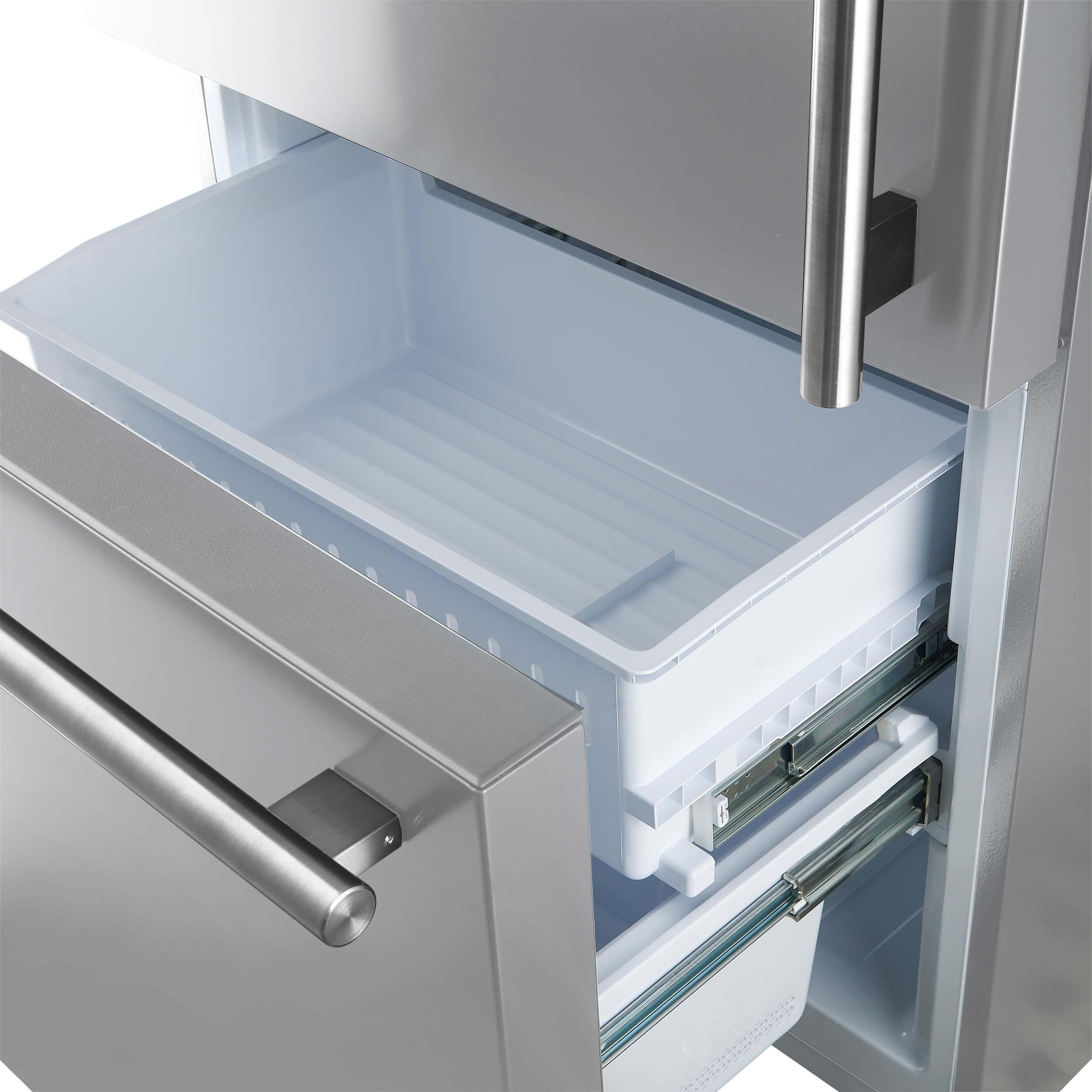 Forno Milano Espresso 31" Stainless 17.2 Cu.Ft W/ Ice Maker Bottom Freezer Refrigerator FFFFD1786-31S I Luxury Appliances Direct