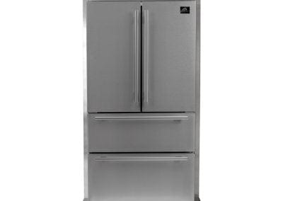 Forno Moena 40" French Door Refrigerator With Decorative Grill FFRBI1820-40SG I Luxury Appliances Direct