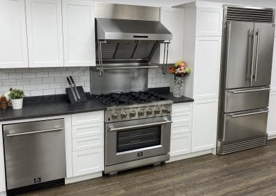 Forno Moena 40" French Door Refrigerator With Decorative Grill FFRBI1820-40SG I Luxury Appliances Direct