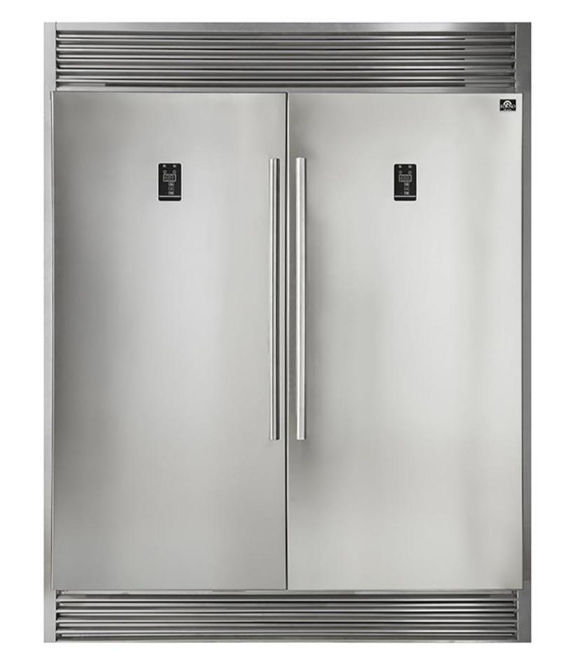 Forno Package 48-Inch Fuel Range, Range Hood, Refrigerator, Microwave, Dishwasher, Wine Cooler AP-FFSGS6187-48-9 I Luxury Appliances Direct