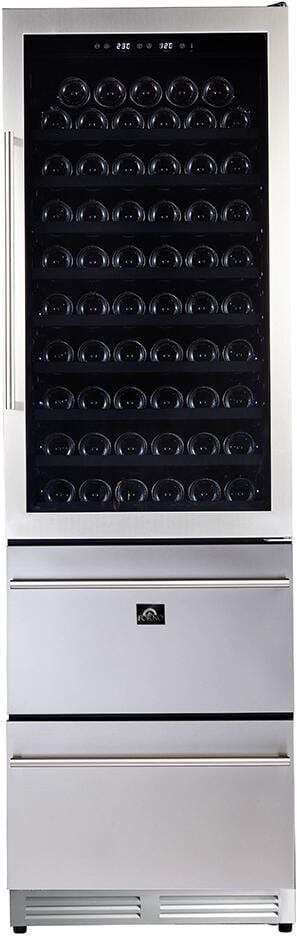 Forno Package 48-Inch Fuel Range, Range Hood, Refrigerator, Microwave, Dishwasher, Wine Cooler AP-FFSGS6187-48-9 I Luxury Appliances Direct