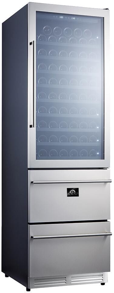 Forno Package 48-Inch Fuel Range, Range Hood, Refrigerator, Microwave, Dishwasher, Wine Cooler AP-FFSGS6187-48-9 I Luxury Appliances Direct