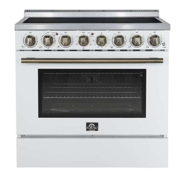 Forno Paolo 36-inch Freestanding White Convection Range Oven FFSEL6011-36WHT
