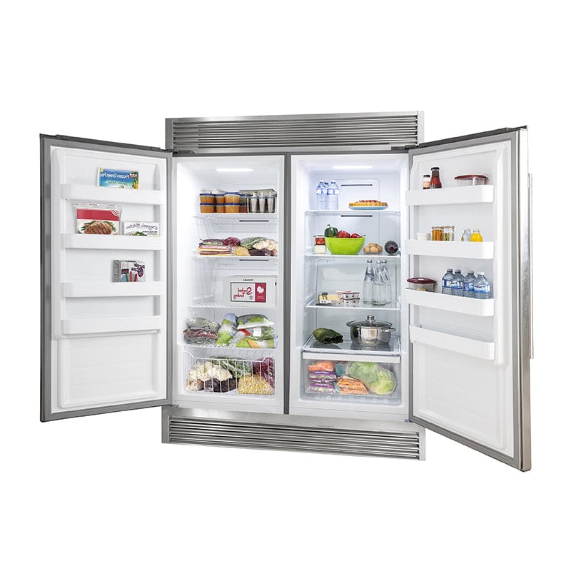 Forno Rizzuto 60" 27.6 cu. ft. Refrigerator & Freezer in Stainless Steel, FFFFD1933-60S I Luxury Appliances Direct