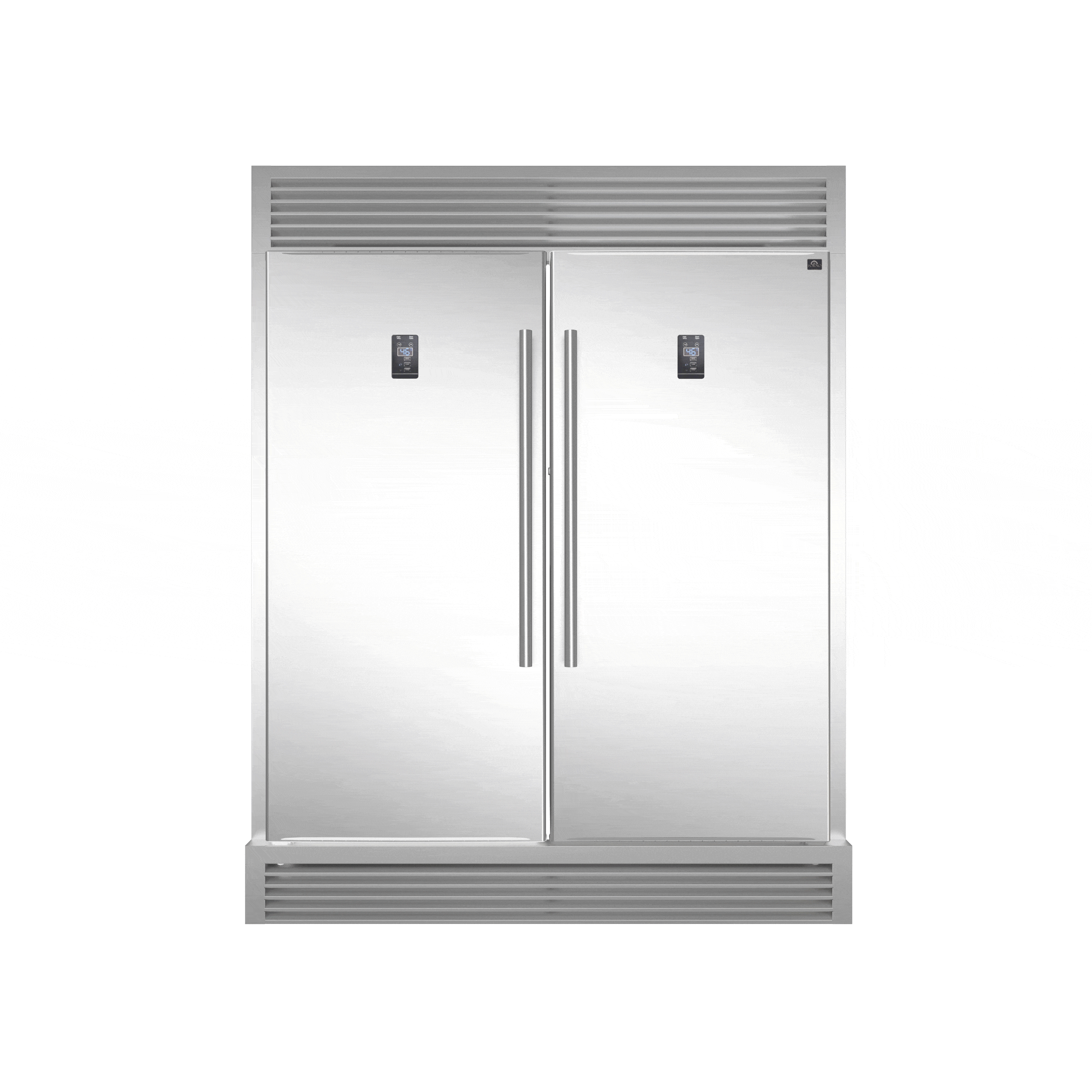 Forno Rizzuto 60" 27.6 cu. ft. Refrigerator & Freezer in Stainless Steel, FFFFD1933-60S I Luxury Appliances Direct