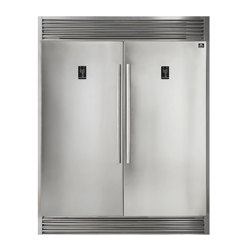 Forno Rizzuto 60" 27.6 cu. ft. Refrigerator & Freezer in Stainless Steel, FFFFD1933-60S I Luxury Appliances Direct