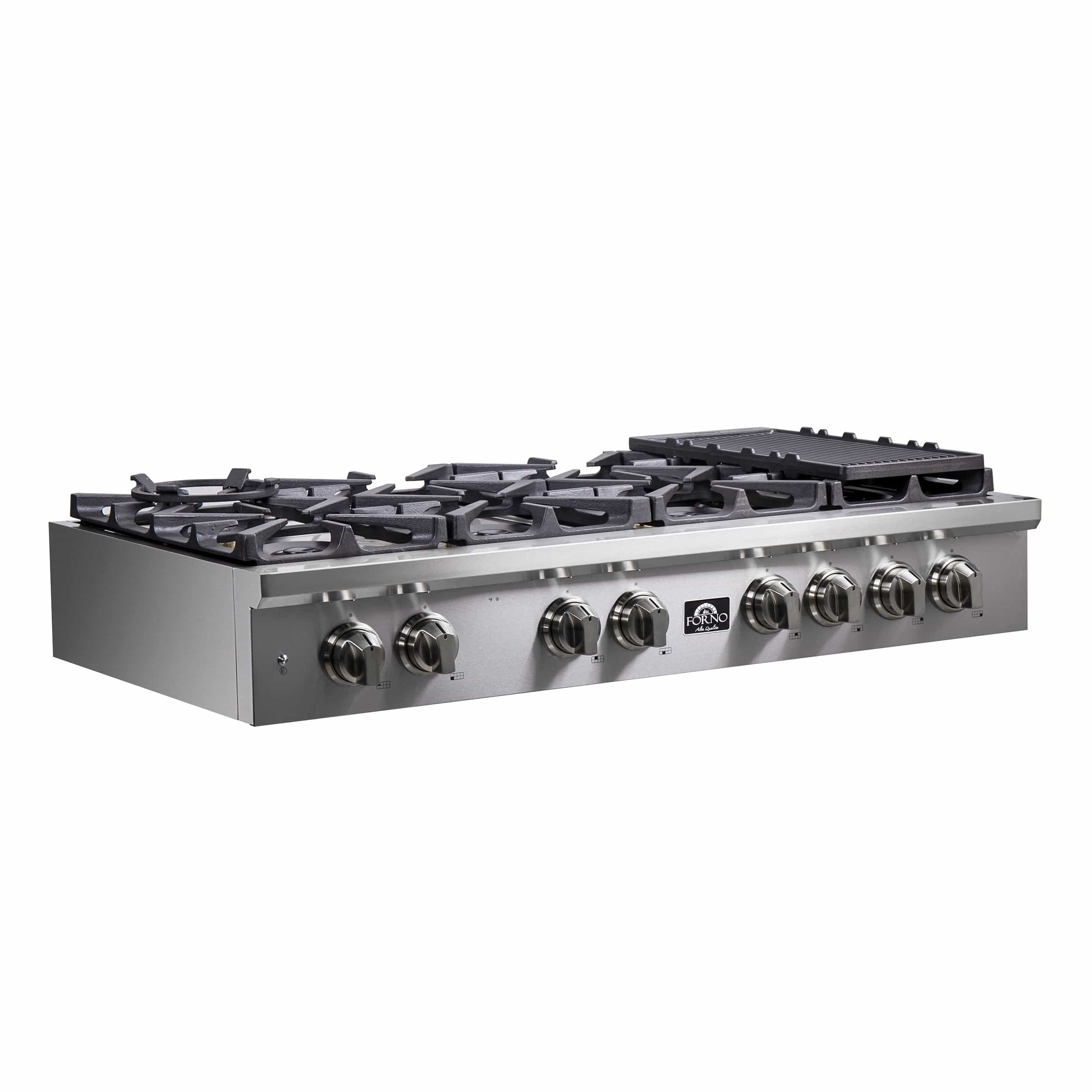Forno Spezia Alta Qualita 48" Gas Rangetop With 8 Sealed Burners in Stainless Steel, FCTGS5751-48 I Luxury Appliances Direct