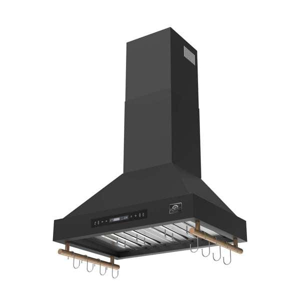 Forno Venezia 30 Inch Wall-Mounted Black Range Hood FRHWM5503-31BLK