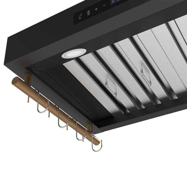 Forno Venezia 30 Inch Wall-Mounted Black Range Hood FRHWM5503-31BLK