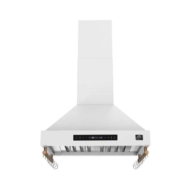 Forno Venezia 30 Inch Wall-Mounted White Range Hood FRHWM5503-31WHT
