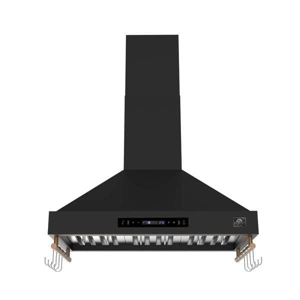 Forno Venezia 36 Inch Wall-Mounted Black Range Hood FRHWM5503-36BLK