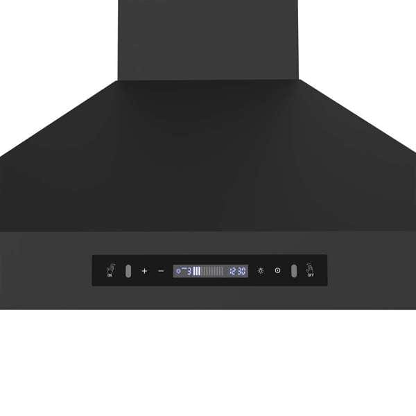 Forno Venezia 36 Inch Wall-Mounted Black Range Hood FRHWM5503-36BLK