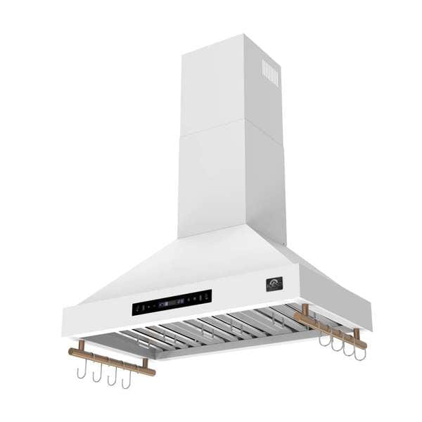 Forno Venezia 36 Inch Wall-Mounted White Range Hood FRHWM5503-36WHT
