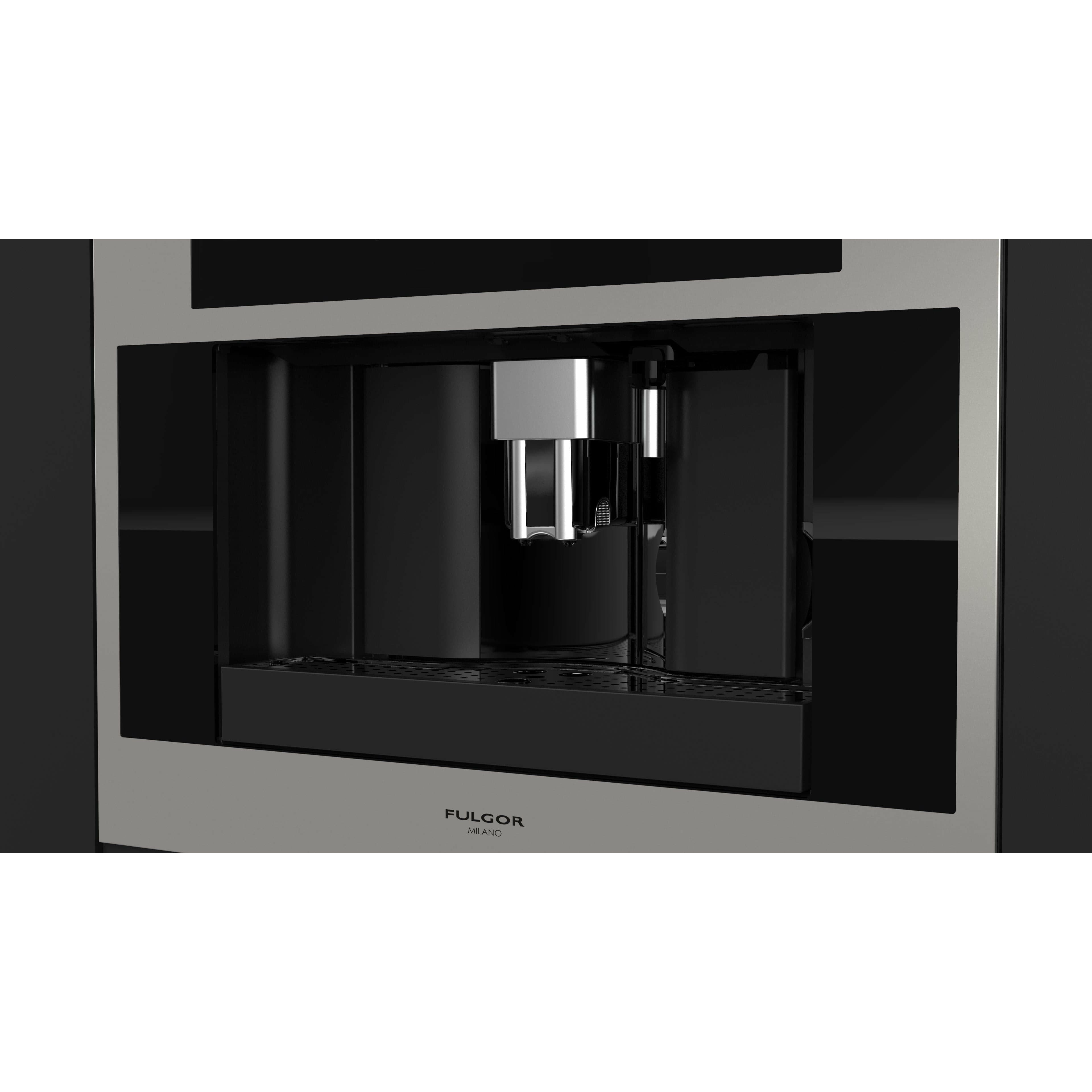 Fulgor Milano 24" Built-In Fully Automatic Coffee Machine, Stainless Steel - F7BC24S1 I Luxury Appliances Direct