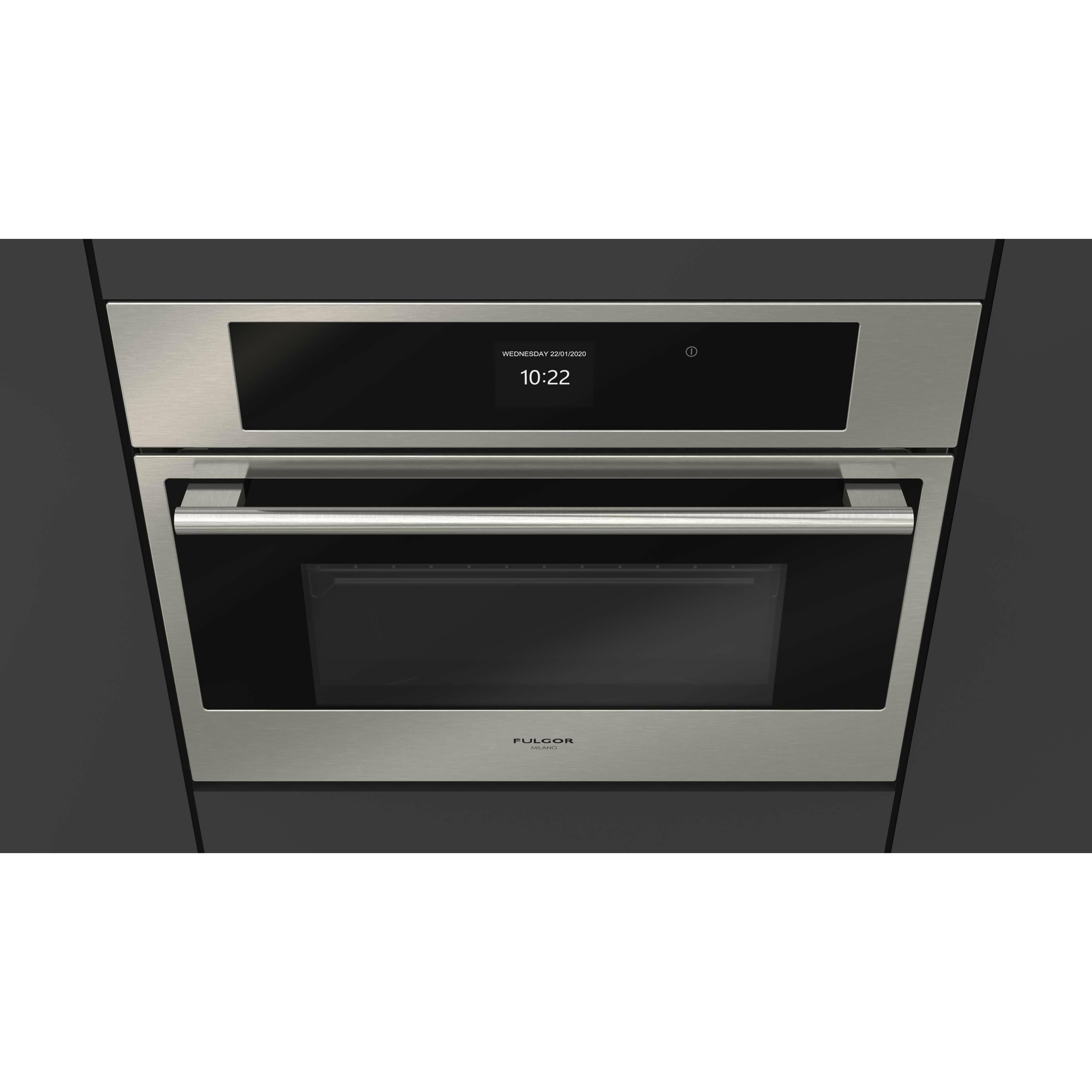 Fulgor Milano 24" Built-In Single Steam Wall Oven with Creactive Cooking System - F7SCO24S1 I Luxury Appliances Direct